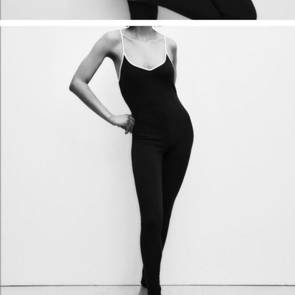 Zara Black and white catsuit - Picture 2 of 8